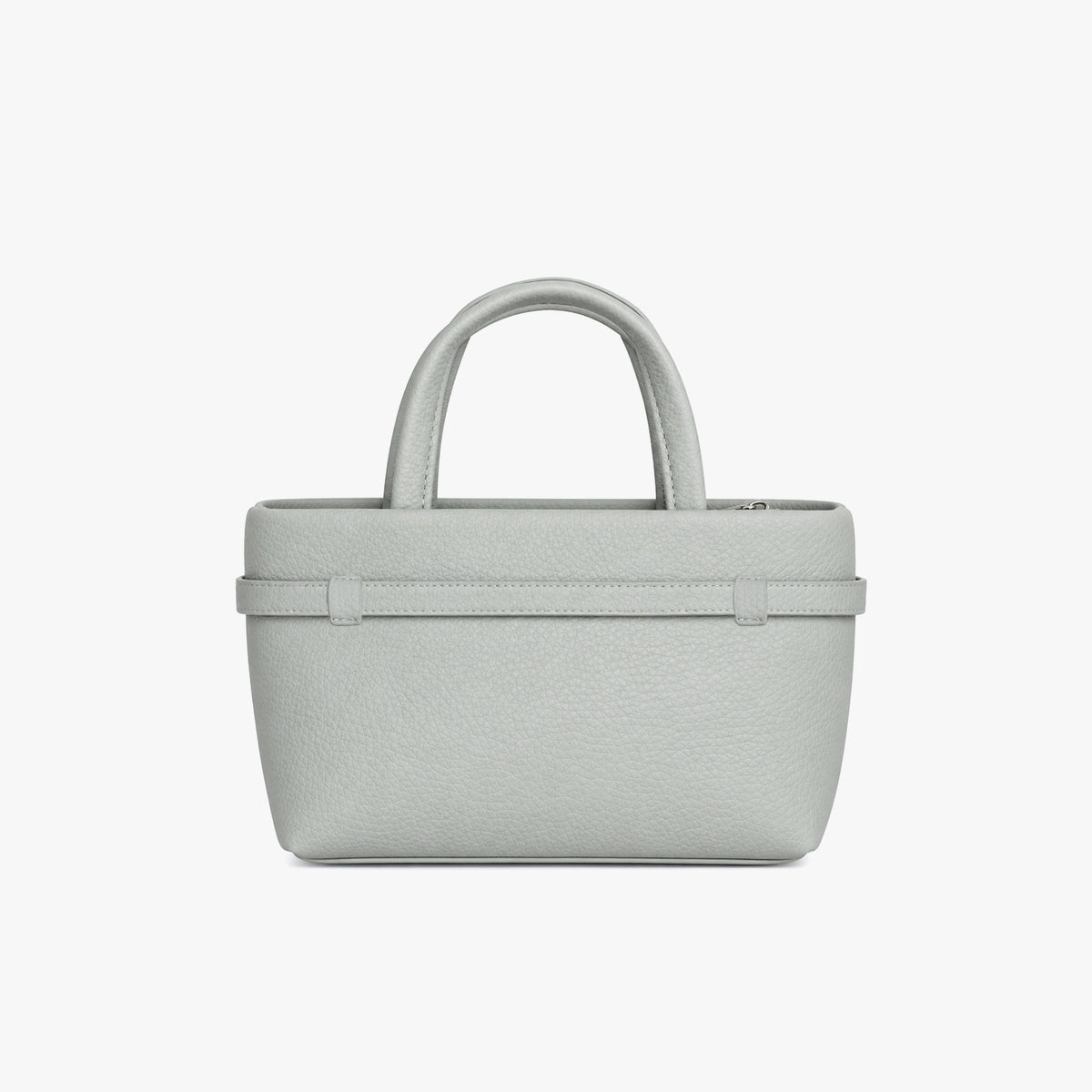 Bolso de mano color gris con correa ajustable para mujer