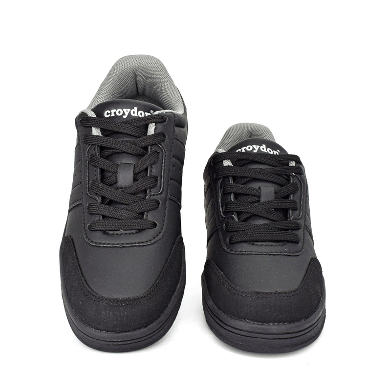 Tenis Croydon colegial unisex en color negro