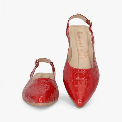 Baletas para mujer en color rojo