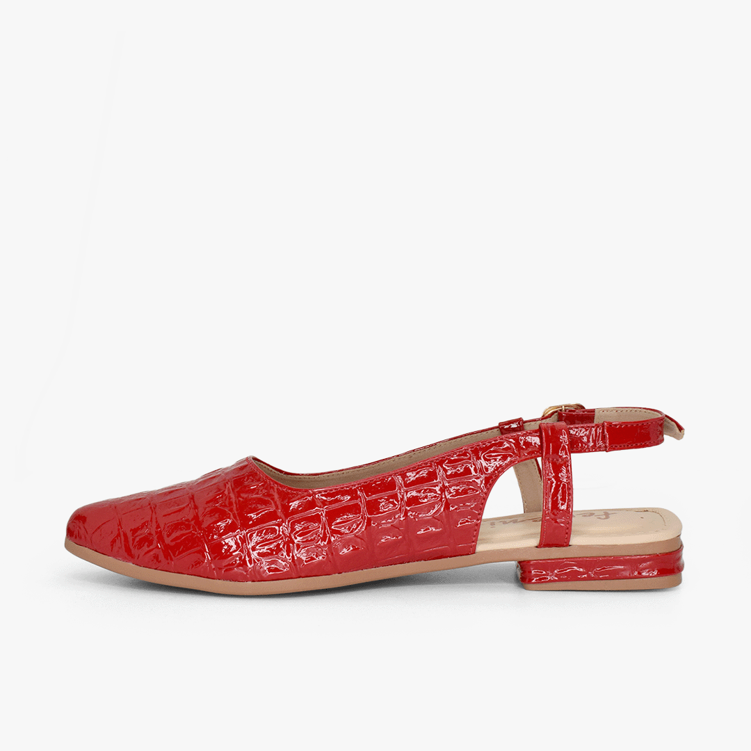 Baletas para mujer en color rojo