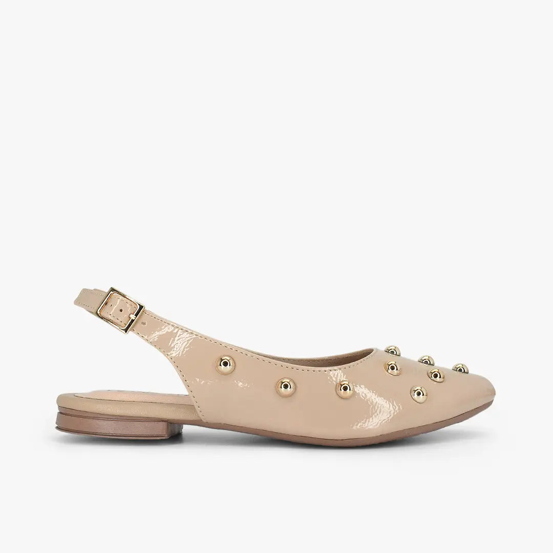 Zuecos para mujer en color maní