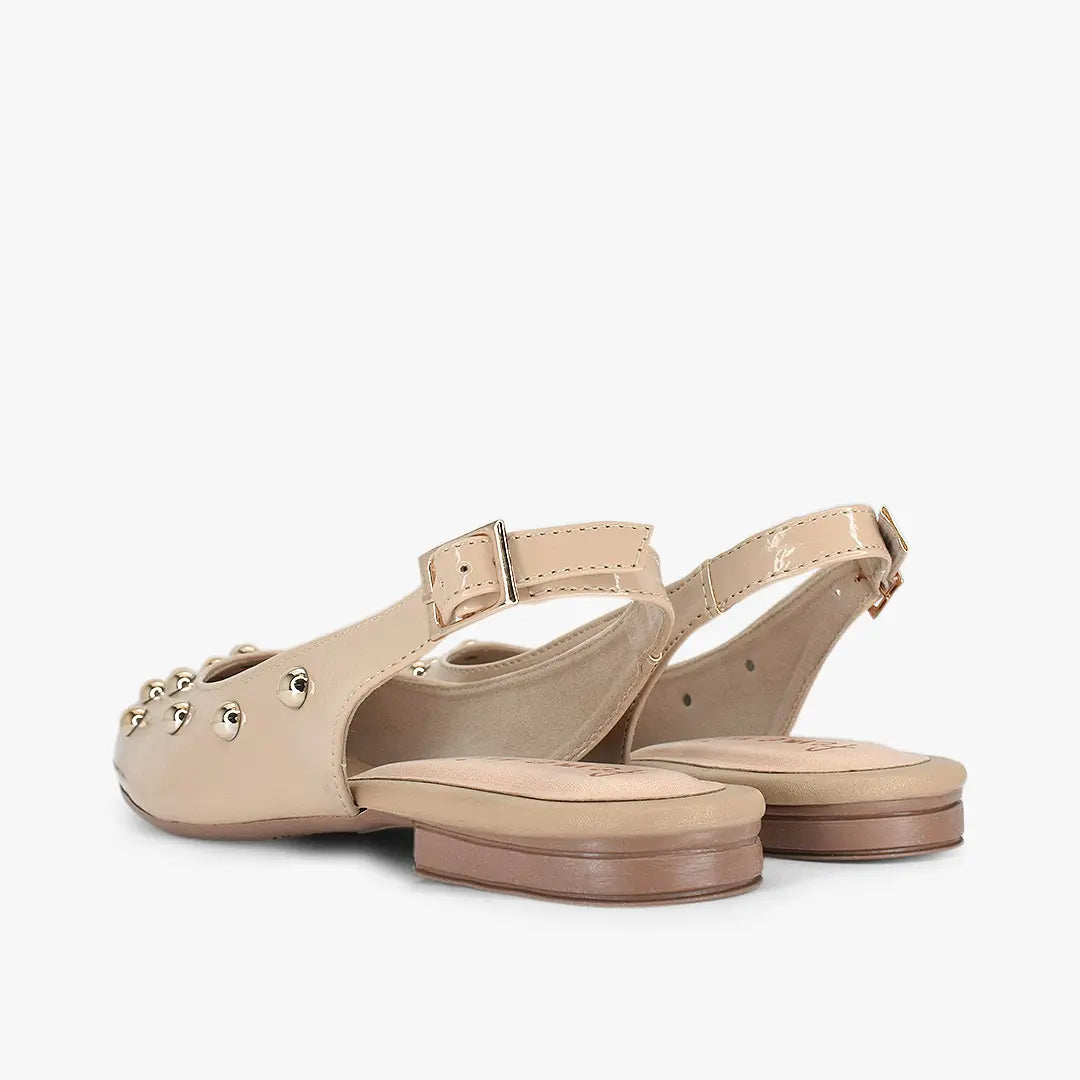 Zuecos para mujer en color maní