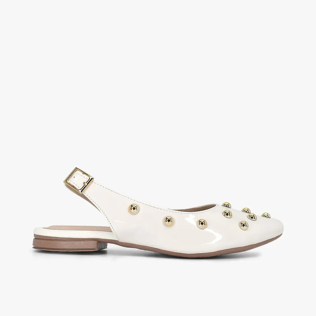 Zuecos para mujer en color talco