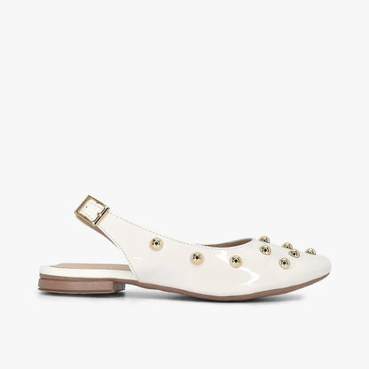 Zuecos para mujer en color talco