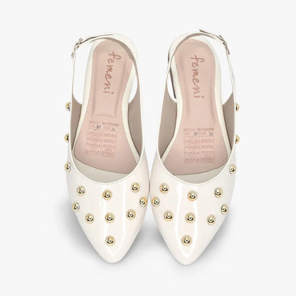 Zuecos para mujer en color talco