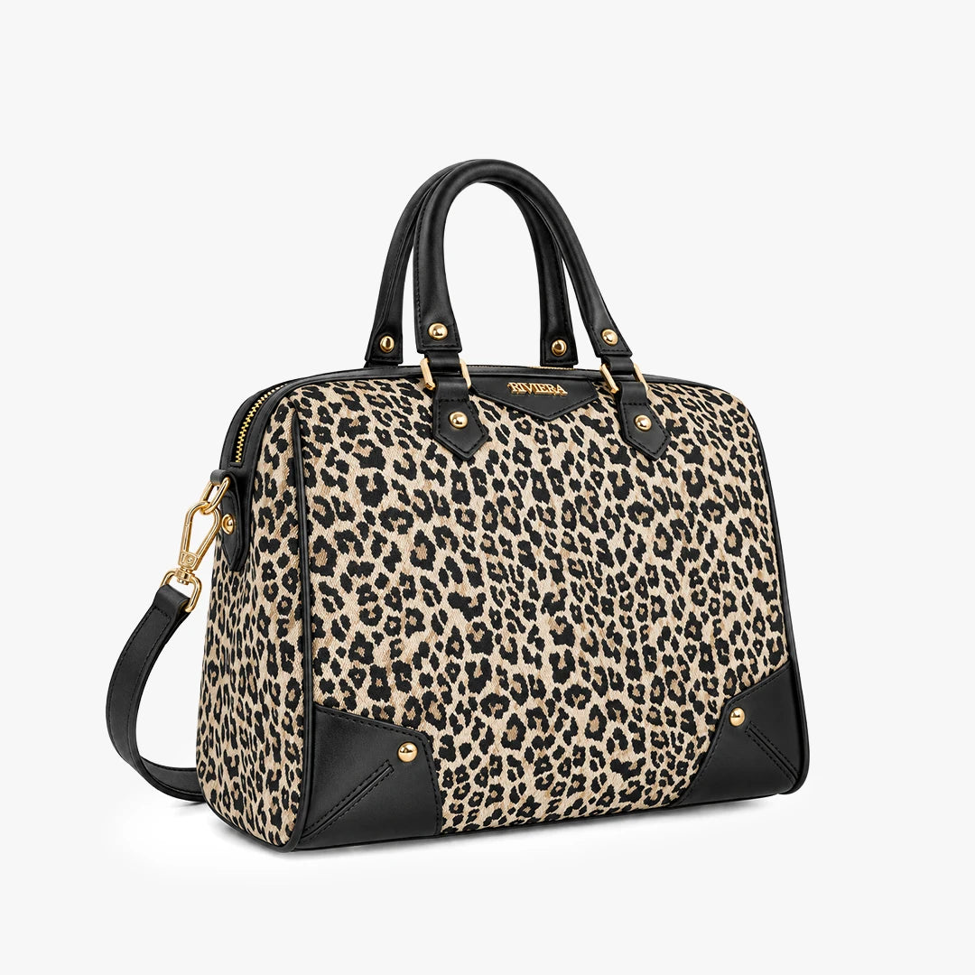 Bolso de mano animal print leopardo para mujer