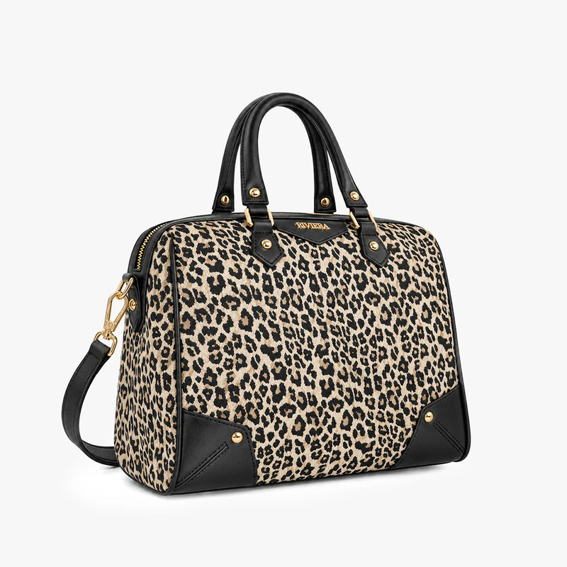 Bolso de mano animal print leopardo para mujer