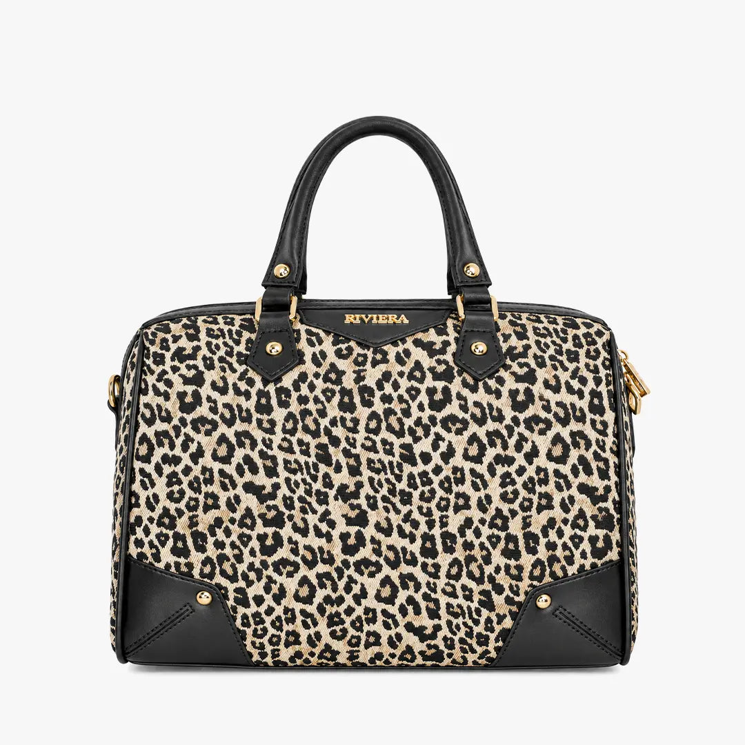 Bolso de mano animal print leopardo para mujer
