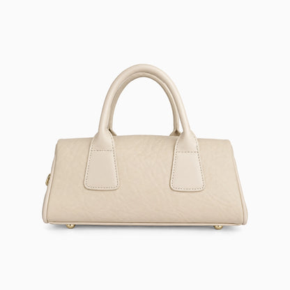 Bolso de mano pequeño en color beige con correa removible