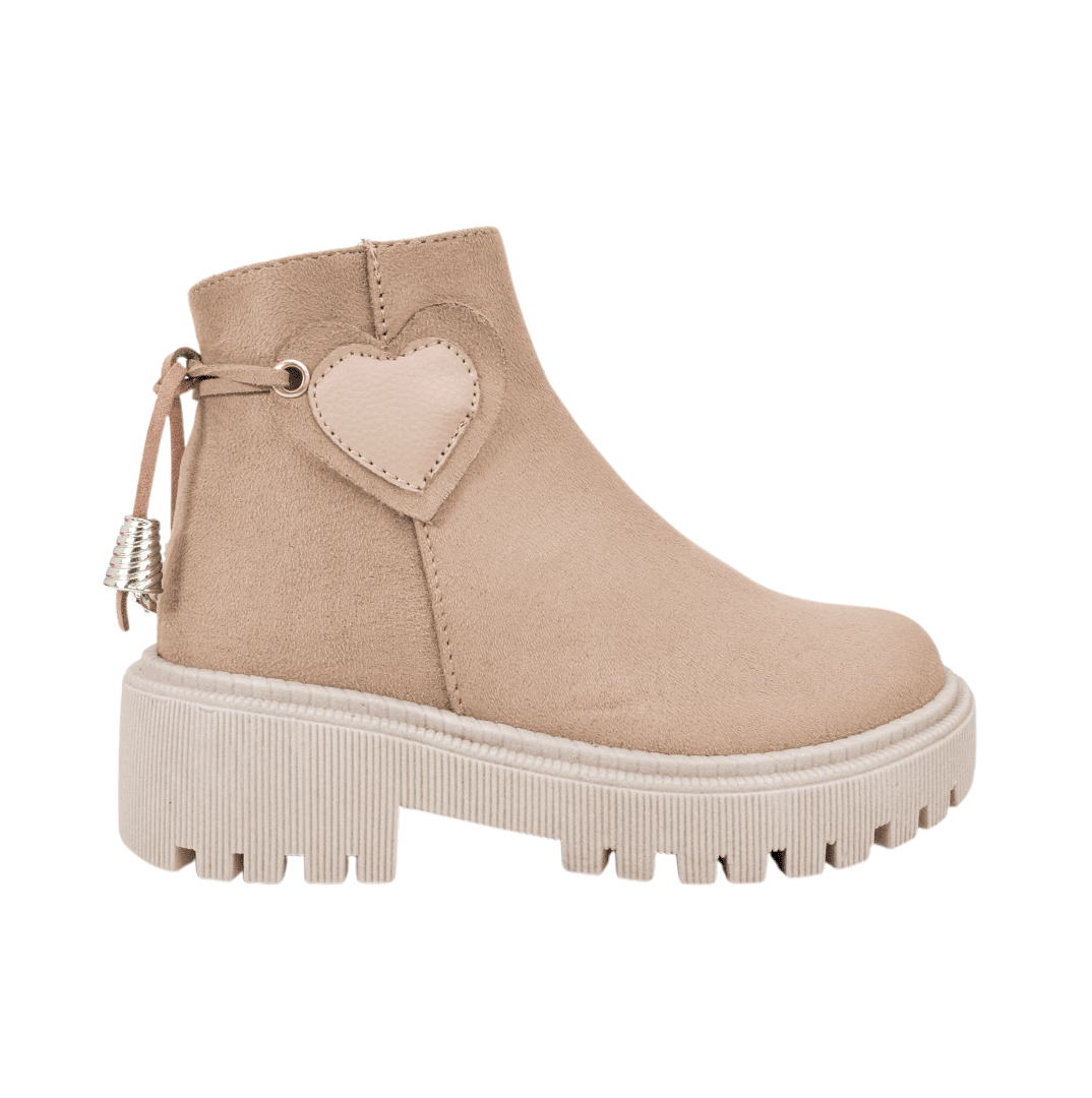 Botines para niña en color arena