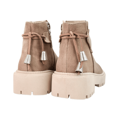 Botines para niña en color arena