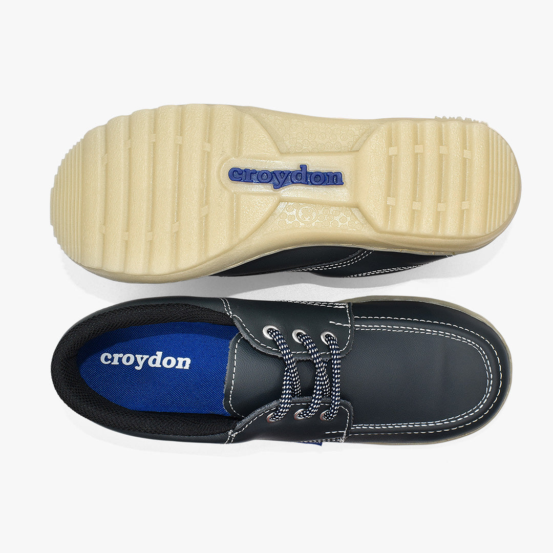 Zapato Croydon colegial unisex en color azul