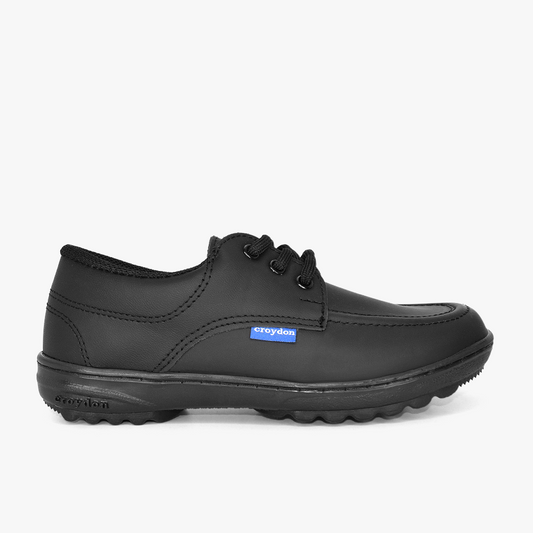 Zapato Croydon colegial unisex en color negro