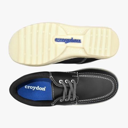Zapato Croydon colegial unisex en color negro