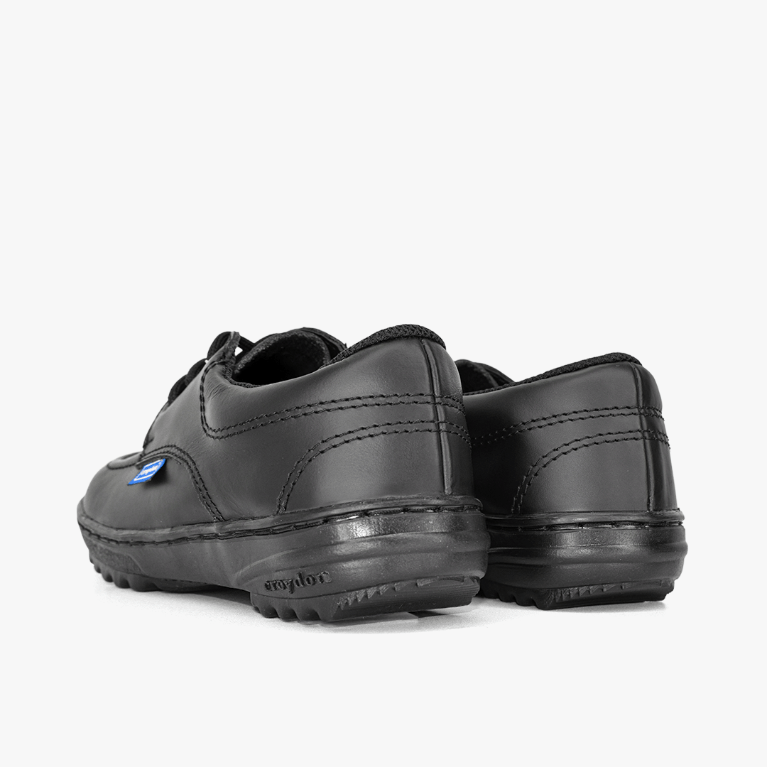 Zapato Croydon colegial unisex en color negro