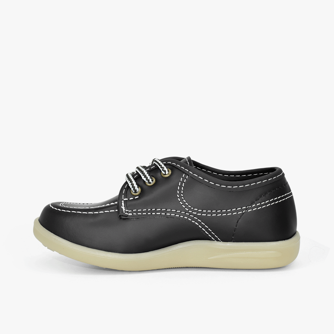 Zapato Croydon colegial unisex en color negro