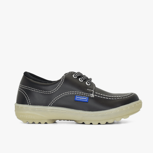Zapato Croydon colegial unisex en color negro