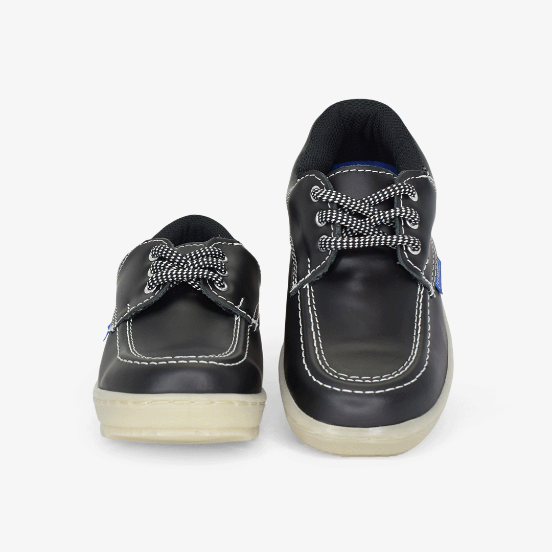Zapato Croydon colegial unisex en color negro