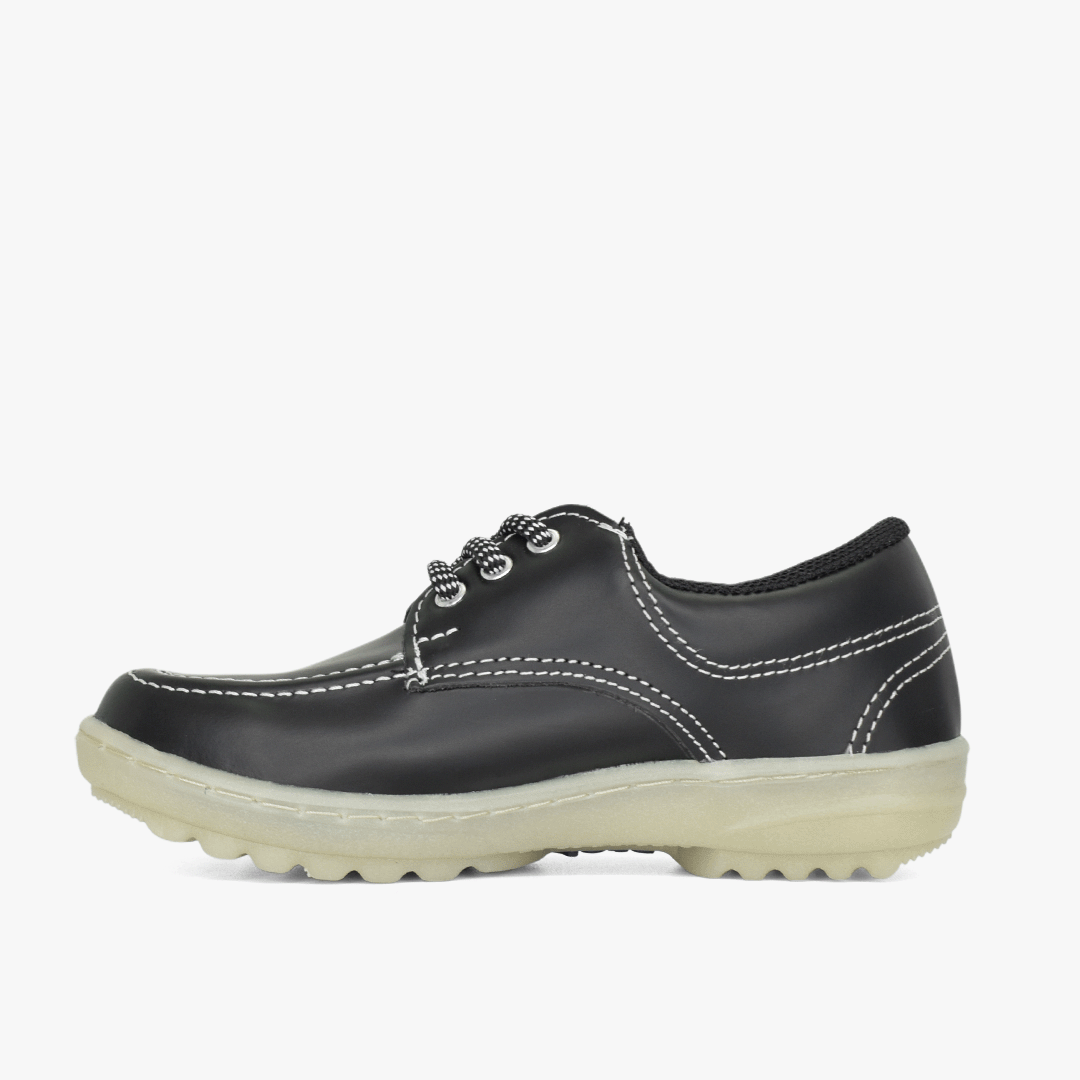 Zapato Croydon colegial unisex en color negro
