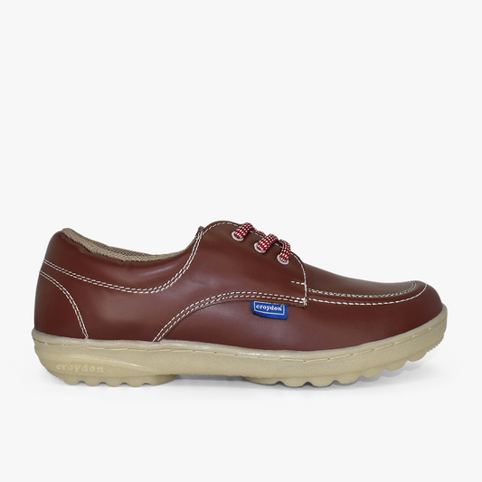 Zapato Croydon colegial unisex en color rojo