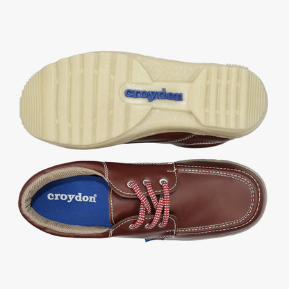 Zapato Croydon colegial unisex en color rojo