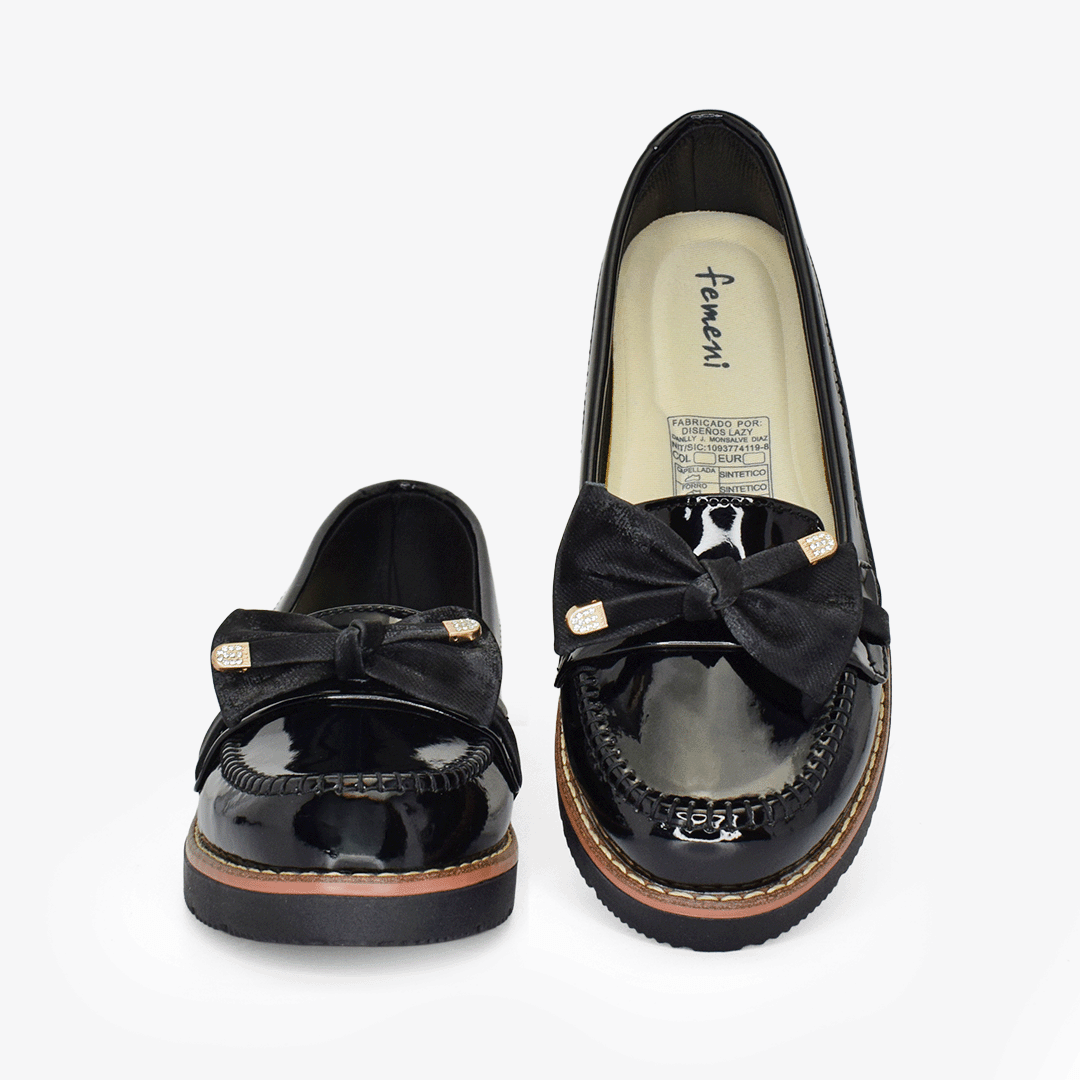 Mocasines para mujer en color negro