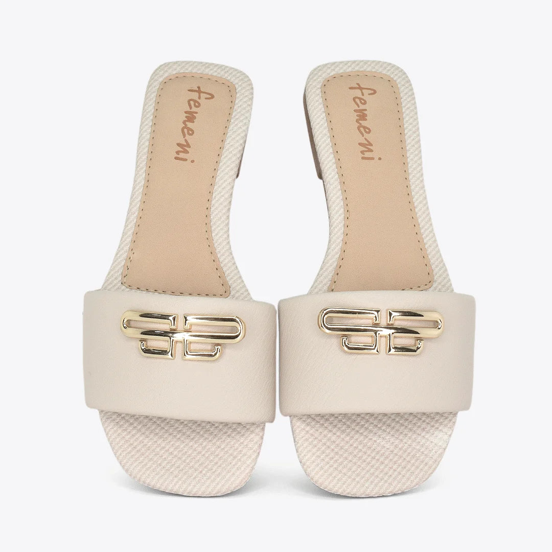 Sandalias plana para mujer en color avellana