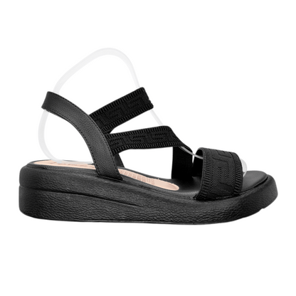 Sandalias con plataforma para mujer en color negro