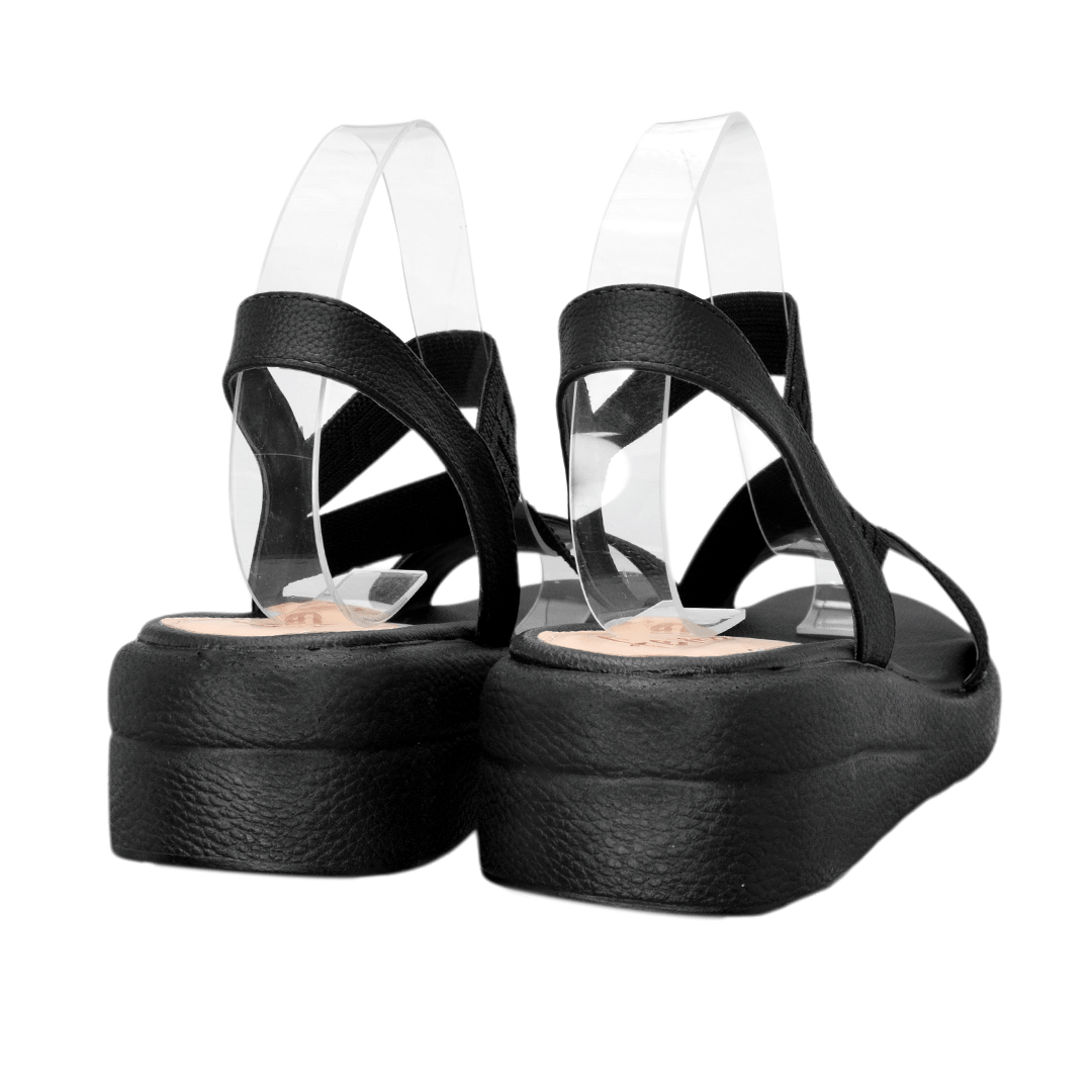 Sandalias con plataforma para mujer en color negro