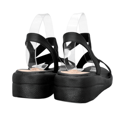 Sandalias con plataforma para mujer en color negro