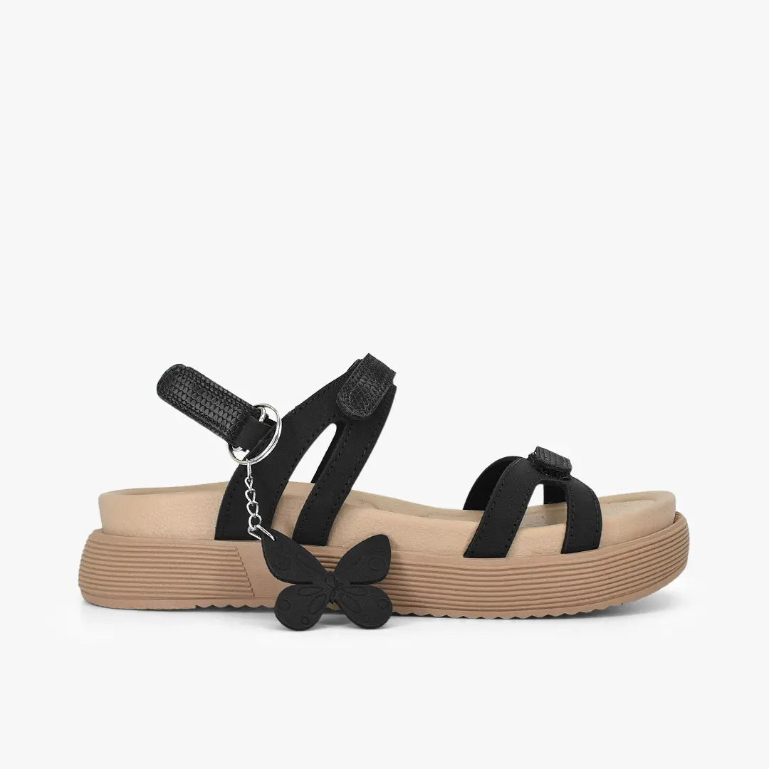 Sandalias con plataforma para mujer en color negro