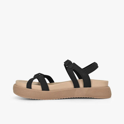 Sandalias con plataforma para mujer en color negro
