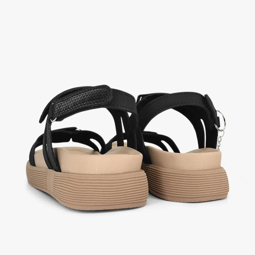 Sandalias con plataforma para mujer en color negro