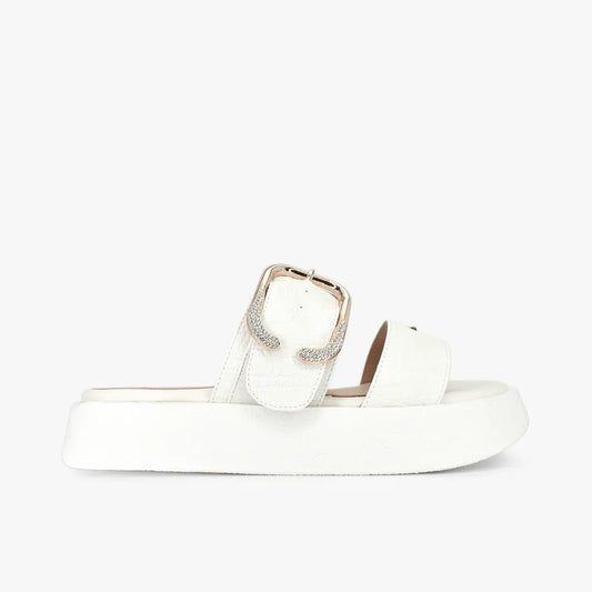 Sandalias con plataforma para mujer en color talco
