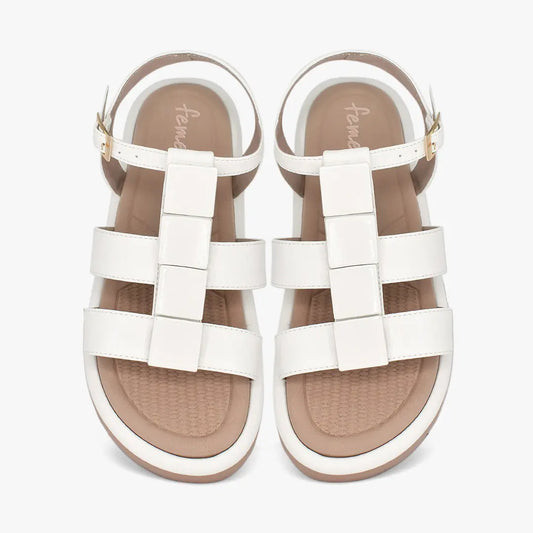 Sandalias para mujer en color talco