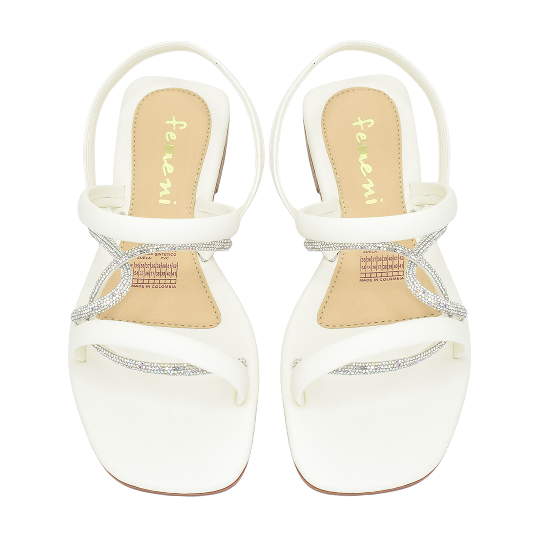 Sandalias para mujer en color talco