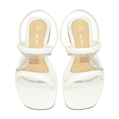 Sandalias para mujer en color talco