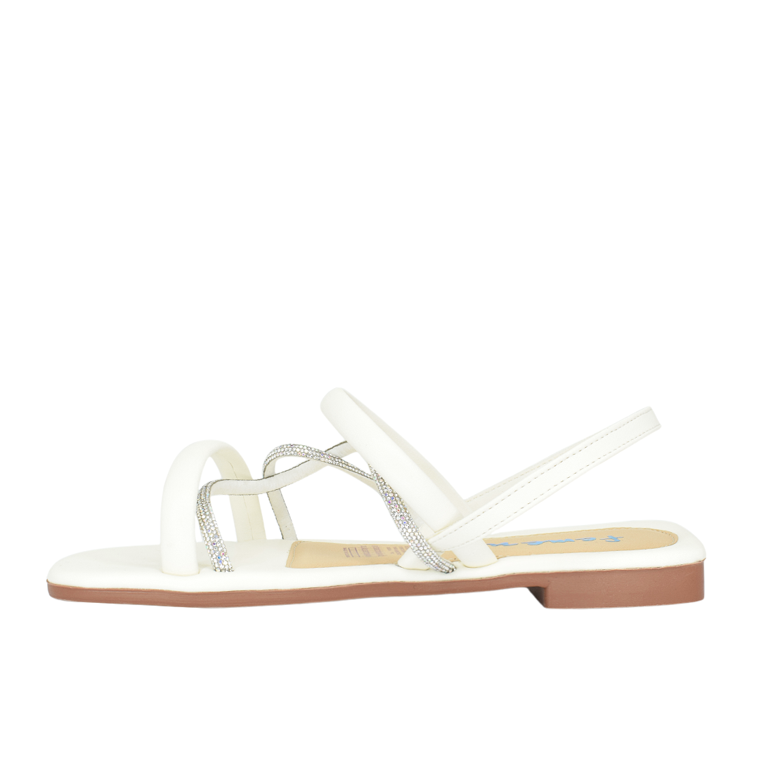Sandalias para mujer en color talco