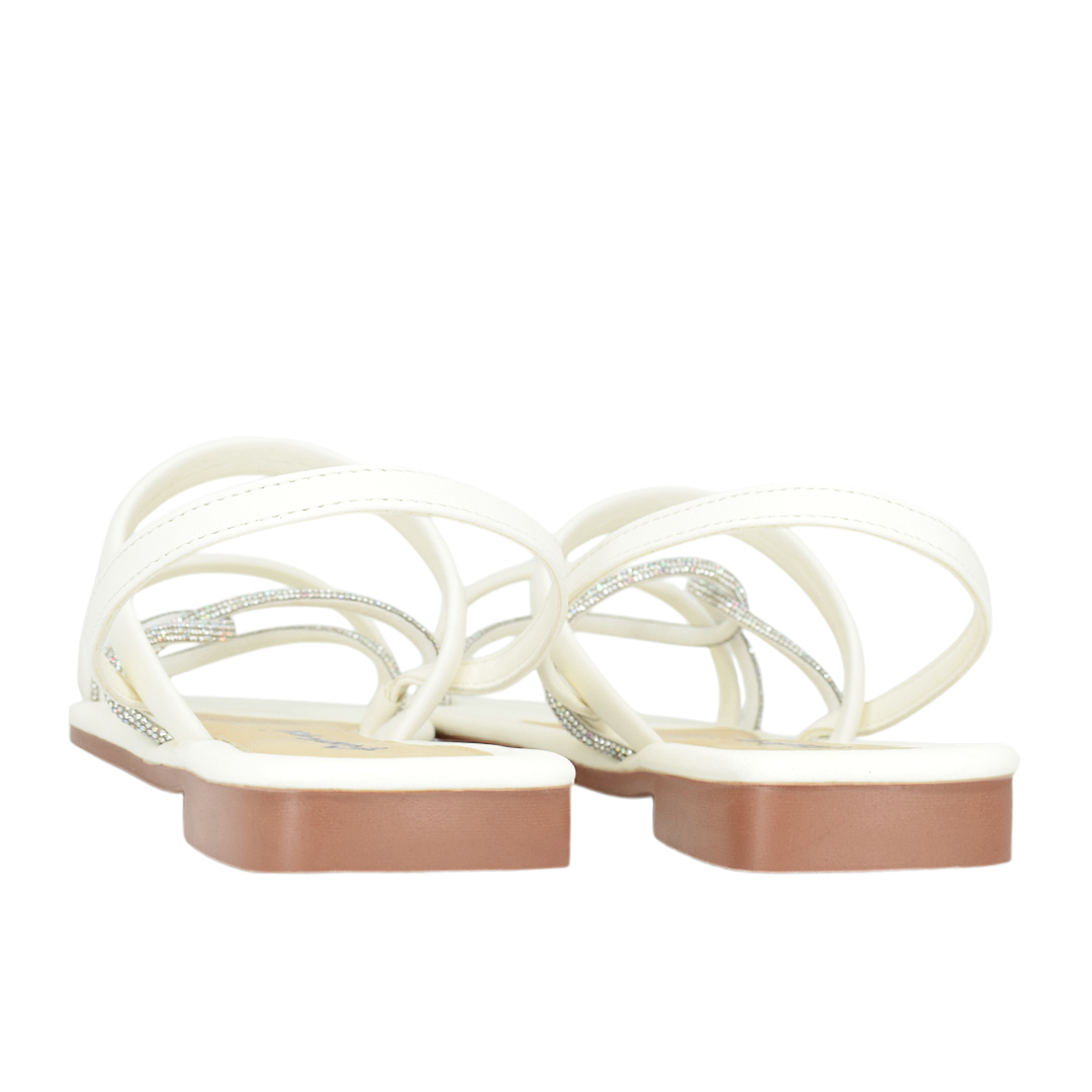 Sandalias para mujer en color talco