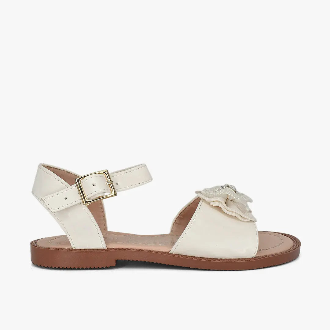 Sandalias para niña en color talco