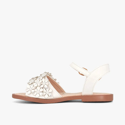 Sandalias para niña en color talco