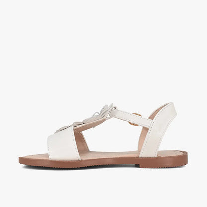 Sandalias para niña en color talco