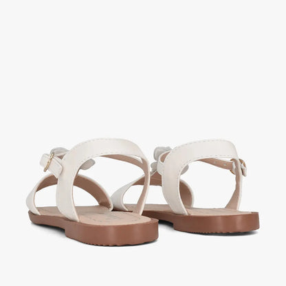 Sandalias para niña en color talco