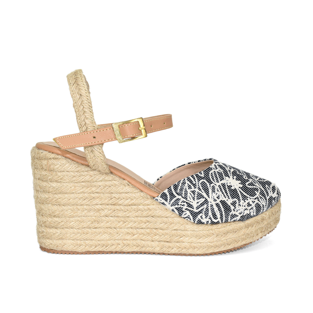 Sandalias con plataforma para mujer en estampado