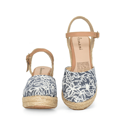 Sandalias con plataforma para mujer en estampado