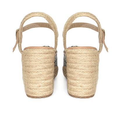 Sandalias con plataforma para mujer en estampado