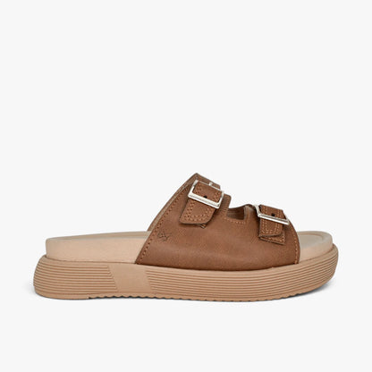 Sandalias para mujer en color miel