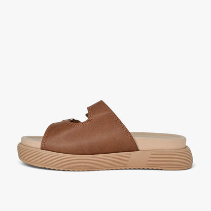 Sandalias para mujer en color miel