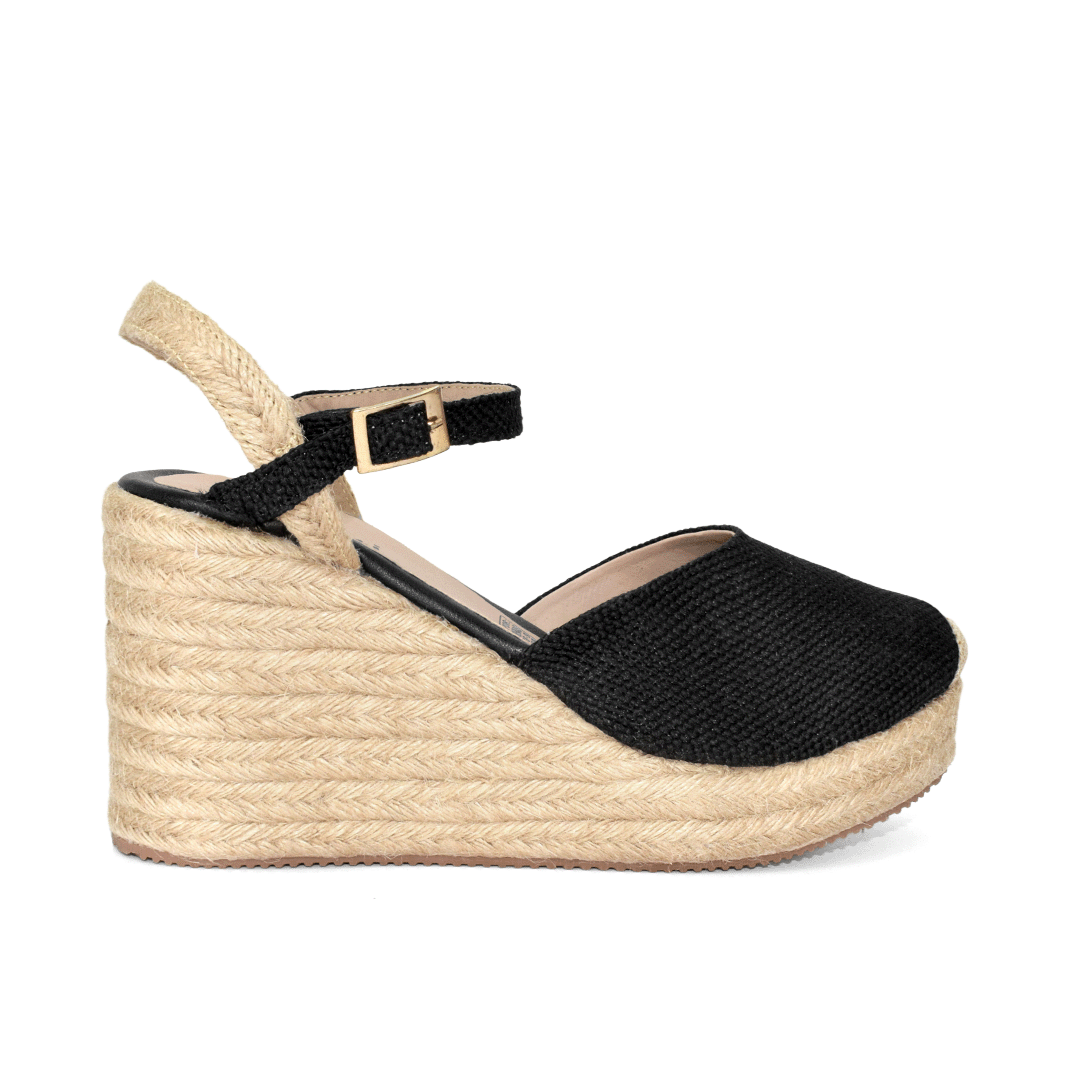 Sandalias con plataforma para mujer en color negro
