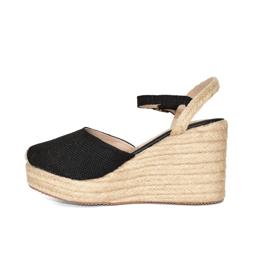 Sandalias con plataforma para mujer en color negro